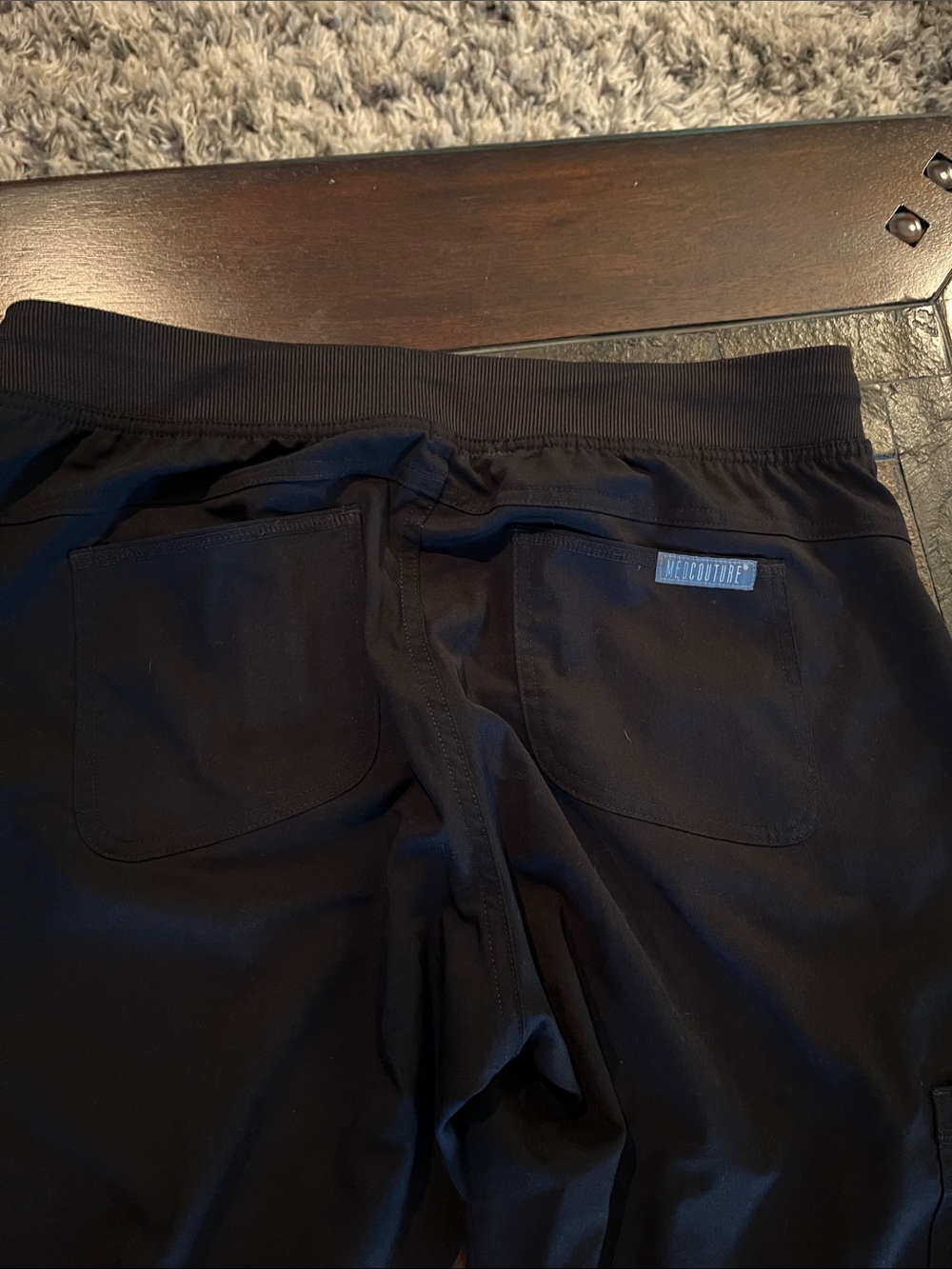 Women’s Black Jogger Pants - Medical Office Scrubs - Picture 3 of 4